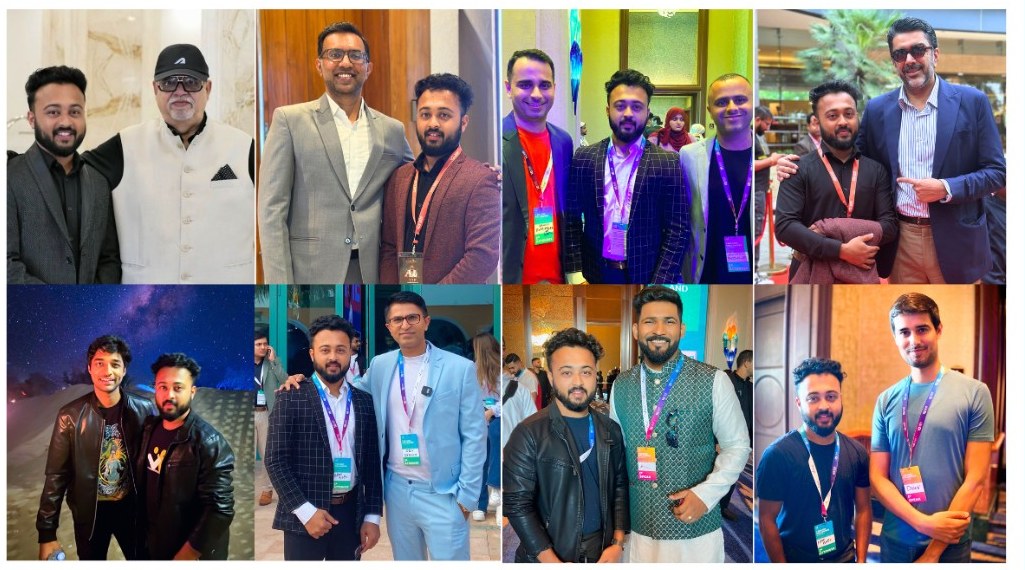 Bipin with mentors and business leaders